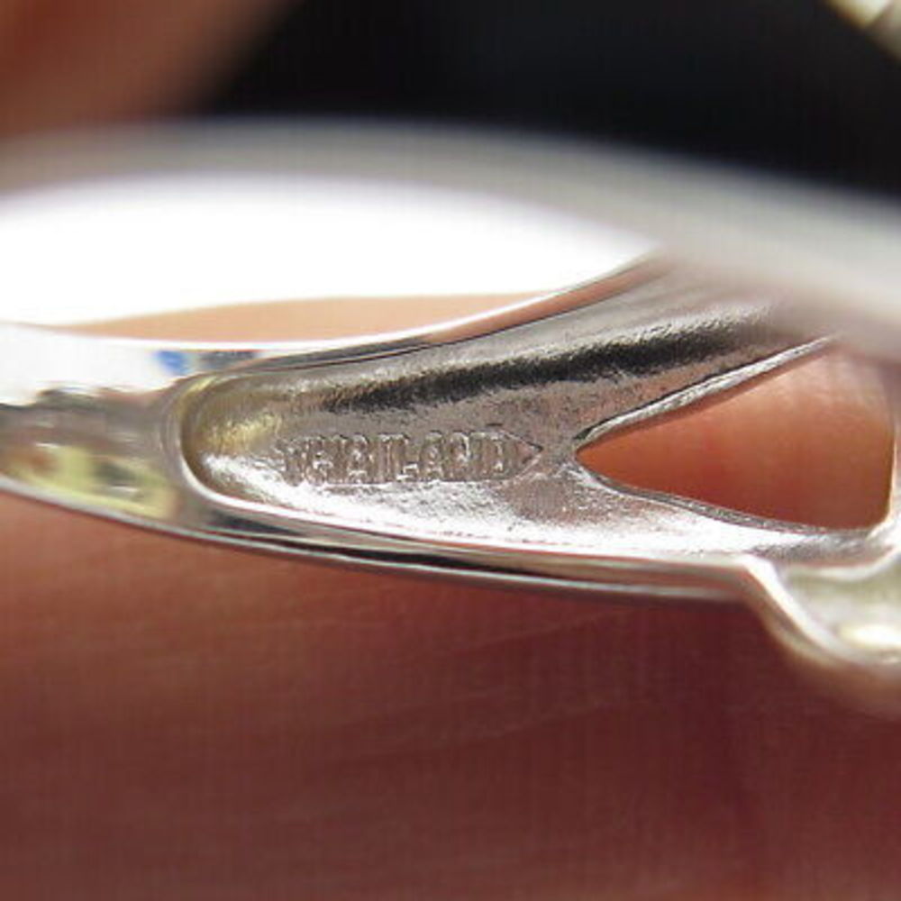 925 Sterling Silver Real Round-Cut Diamond & Lime Citrine Ring Size 7.25 - Picture 7 of 9